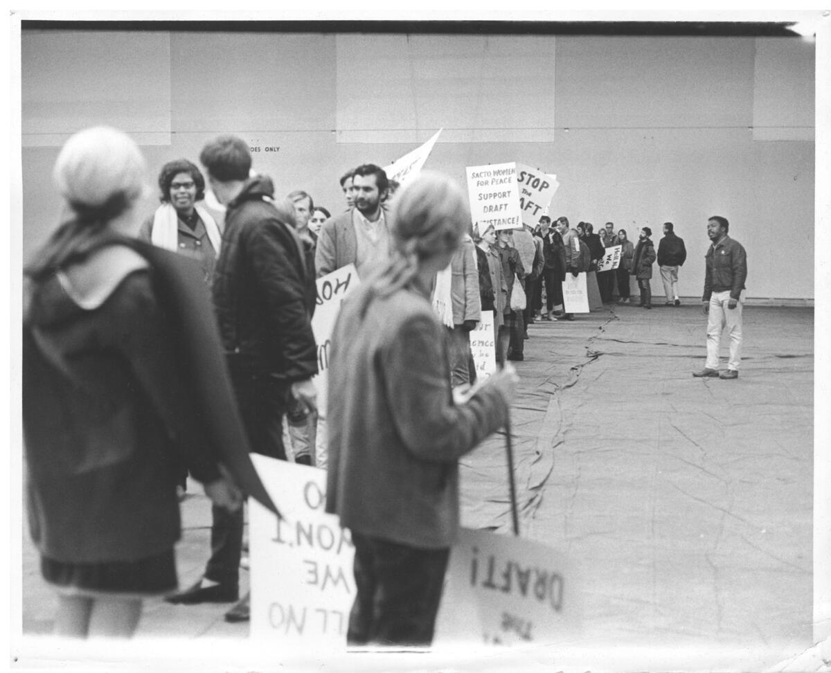 photo of Hardy Frye with a group of protestors