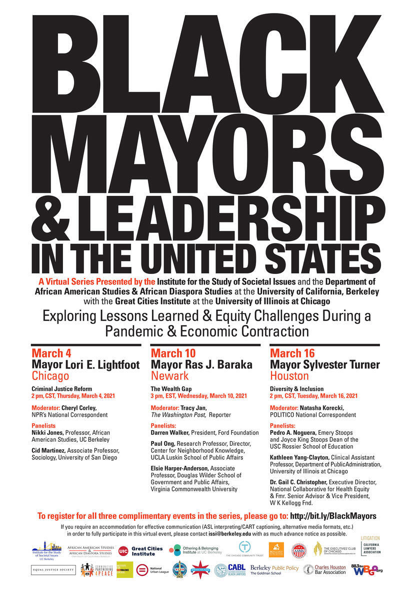 Poster with info on the Black Mayors series. The same text is on the website