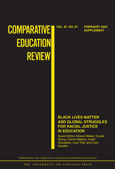 The cover of a recent issue of Comparative Education Review