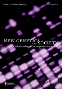 The cover of the journal New Genetics and Society