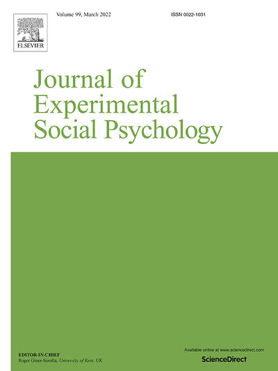 The cover of the Journal of Experimental Social Psychology