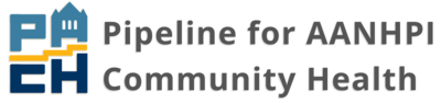 logo with a staircase and campanile with text reading "Pipeline for AANHPI Community Health"