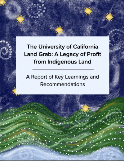 Cover of the UC Land Grab report